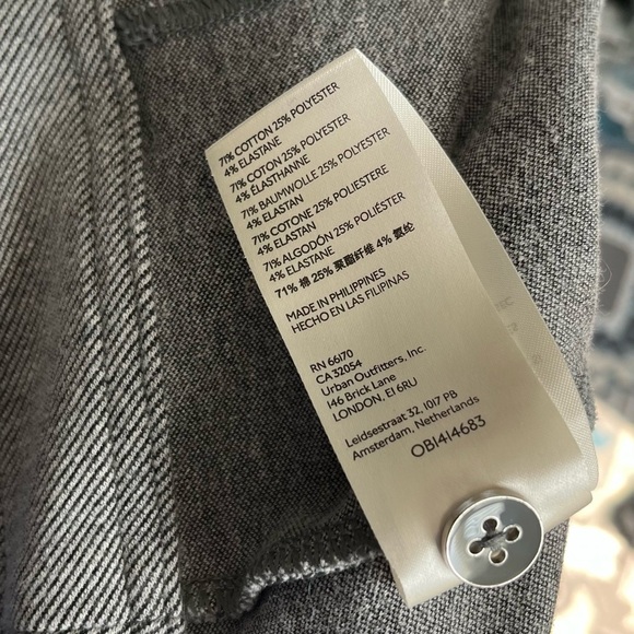 Anthropologie Maeve Women US Sz 6 Seamed Flare Pants Ankle Grey Tweed Office - Picture 14 of 16